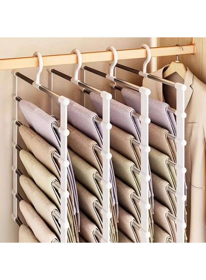 Large Foldable Multifunctional Stainless Steel Coat Hanger Storage Rack Organizer - Image 3